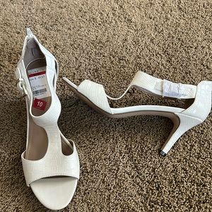 White Reptile Summer Heels